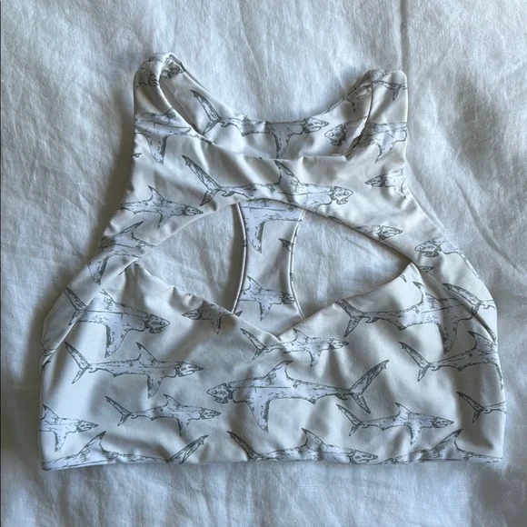 Boys + Arrows Shark Bikini Top - Picture 1 of 4